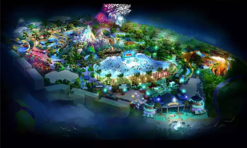 玉林克拉湾水上乐园鸟瞰图 玉林克拉湾水上乐园鸟瞰图