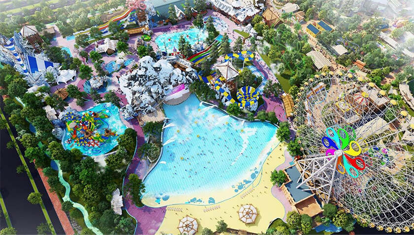 赣中首座综合性现代主题乐园！江西吉安欢乐世界水上游乐设备进入试滑验收阶段