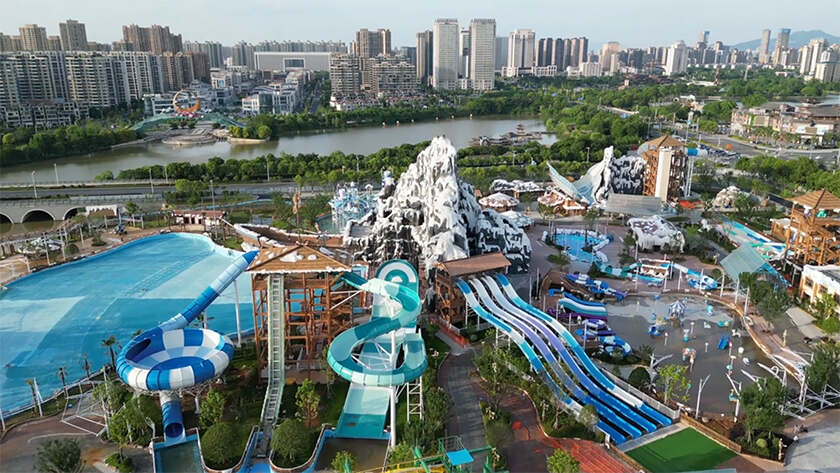 赣中首座综合性现代主题乐园！江西吉安欢乐世界水上游乐设备进入试滑验收阶段
